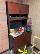 Couch and file cabinet