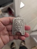 2 OZ Doggaebi Chiwoo Cheonwang 999 Silver Shield Stacker South Korea