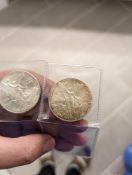 2 1985 Mexican 1 onza silver libertads more rare dates