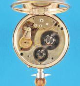 Large pocket watch with 8-day movement, unsigned (Omega?) movement, similar to the Omega showcase wa