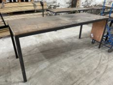 Steel Frame Timber Top Work Bench, 2400 x 920 x 1020mm