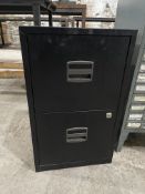 Black 2 Draw Filling Cabinet, 420 x 400 x 670mm