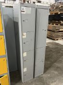 2no. Bisley 4 Bank Personnel Lockers, Note: Keys Not Present