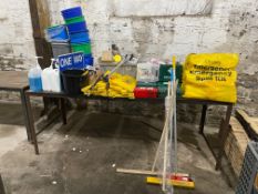 Quantity of Various Cleaning Supplies & Health & Safety Equipment, As Lotted