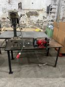 Metal Work Bench, Includes Startrite Drilling Machine & 2 Wheel Grinding Machine, 1550 x 760 x