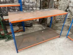 Steel Frame Timber Top Work Bench 1530 x 620 x 950mm