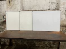 3no. Wall Mounted White Boards, 1200 Wide x 900mm High