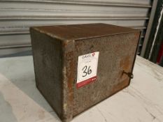 Metal Wall Safe & Key as lotted 200 x 280 x 170mm
