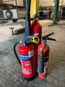 3no. Fire Extinguishers Comprising, 2no. CO2 & Powder