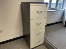 4 Draw Lockable Timber Filing Cupboard & Contents as Lotted 470 x 1315 x 650mm