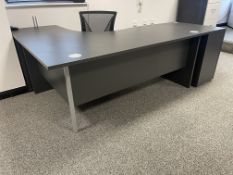 Quantity of Office Furniture, Comprising Office Desk 1800 x 1200 x 720mm, 2no. 3 Draw Pedestals