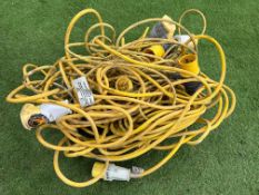 Quantity of 110v Extension Leads as Lotted, Please Note: There is NO VAT on the HAMMER PRICE of this