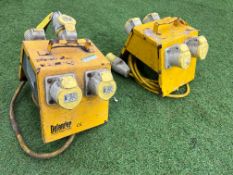 2no. 110v Splitter Boxes, Please Note: There is NO VAT on the HAMMER PRICE of this Lot