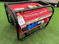 Kraftech KY6500W Generator, 3no. 220V Outlets, 1no. 380v Outlet, Please Note: There is NO VAT on the