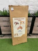 Hardwood Flat Packed Picnic Table