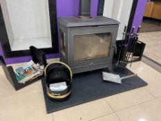 USED & Ex Display Bronpi Woodburning Stove 780 x 780mm Base Size, 2380mm Measured to Ceiling, Flu