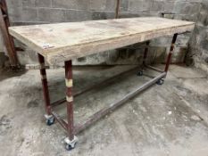 Steel Fabricated Warehouse Trolley, 2450 x 500 x 1050mm, Lot Location: Upper Building. Please