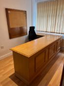 L-Shaped Timber Desk With Under Counter Storage, 2460 x 1600mm Complete with Black Fabric Mobile