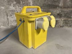 KRPLL 110V Transformer, 2no. Outlets, Note: ID Plate Worn, Lot Location: Upper Building