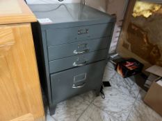 Biskey 4-Drawer Cabinet, 470 x 470 x 740mm. One drawer handle missing.