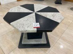 Ex Display 2-tone Granite Low Level Table, 710 x 900 x 910mm, Lot Location: Ground Floor, Please