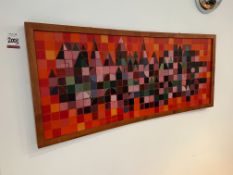 Wall Mounted Tile Effect Curved Wall Art, 1590 x 680mm. Lot Location: Office Block - Shed 1.