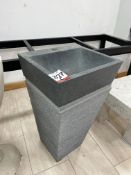Freestanding Stone Effect Sink, 400 x 420 x 860mm, Please Note: It is the responsibility of the