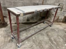Steel Fabricated Warehouse Trolley, 2000 x 500 x 1050mm, Lot Location: Upper Building. Please
