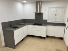 Entire Kitchen Display Comprising; Consentina Silestone Worktop, Teka Stainless Steel Undermounted