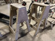 2no. Timber Trestles 520mm Wide, 1000mm High, Lot Location: Upper Building. Please Note: It is the