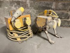 2no. 110v Splitter Boxes with 4no. Outlets, Lot Location: Upper Building