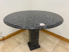 Ex Display Bespoke Granite Dining Table, 1200mm Dia & 900mm High, Lot Location: Ground Floor, Please