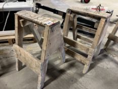 2no. Timber Trestles 520mm Wide, 760mm High, Lot Location: Upper Building. Please Note: It is the
