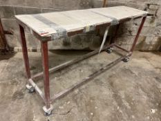 Steel Fabricated Warehouse Trolley, 2000 x 500 x 1050mm, Lot Location: Upper Building. Please