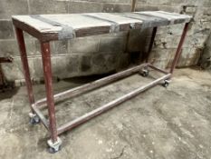 Steel Fabricated Warehouse Trolley, 2000 x 500 x 1050mm, Lot Location: Upper Building. Please
