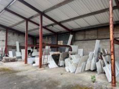 Large Quantity of Marble & Granite Off Cuts. Lot Location: Upper Building - Outdoor, Please Note: It