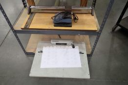 Lot of Rotatrim, Pyramid 1000 Time Card Punch, Heidelberg Table Top Punch.