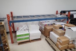 Lot of Pallet Racking, Enclosed Storage Cabinet and Metal Shelf.