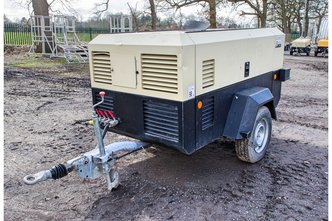 Doosan 7/73 - 10/53 diesel driven fast tow mobile air compressor Year: 2018 S/N: 543832 Recorded - Image 1 of 8