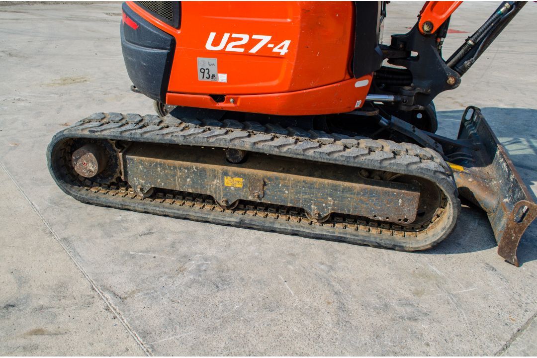 Kubota U27-4 2.7 tonne rubber tracked mini excavator Year: 2016 S/N: 58743 Recorded Hours: 3288 - Image 9 of 21