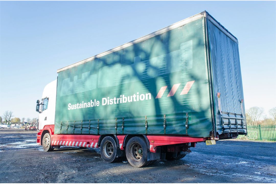 Scania R440 Topline 6 x 2 26 tonne curtain sided draw bar lorry Registration number: PK60 SZJ Date - Image 3 of 25