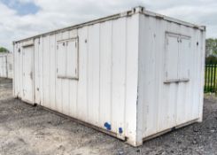 24 ft x 9 ft steel anti-vandal site unit Comprising of: Canteen area & drying/changing room c/w keys