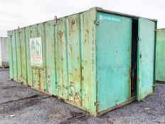 21 ft x 9 ft steel store site unit c/w keys A190557