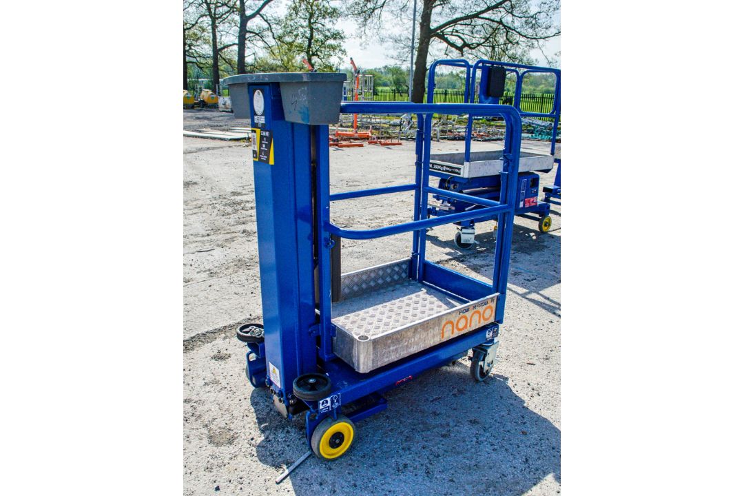 Power Tower Nano SP battery electric vertical mast access platform S/N: 20600914C Nano-05 - Image 3 of 10