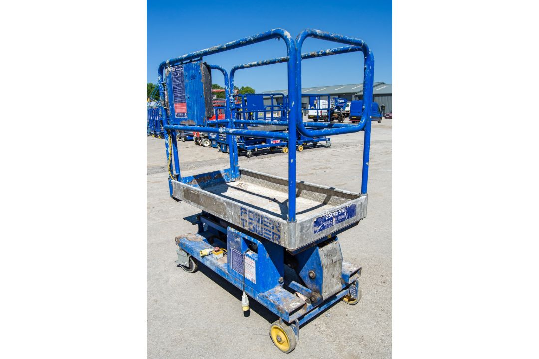 Power Tower battery electric push around scissor lift access platform Year: 2011 S/N: 16073111A - Image 2 of 6