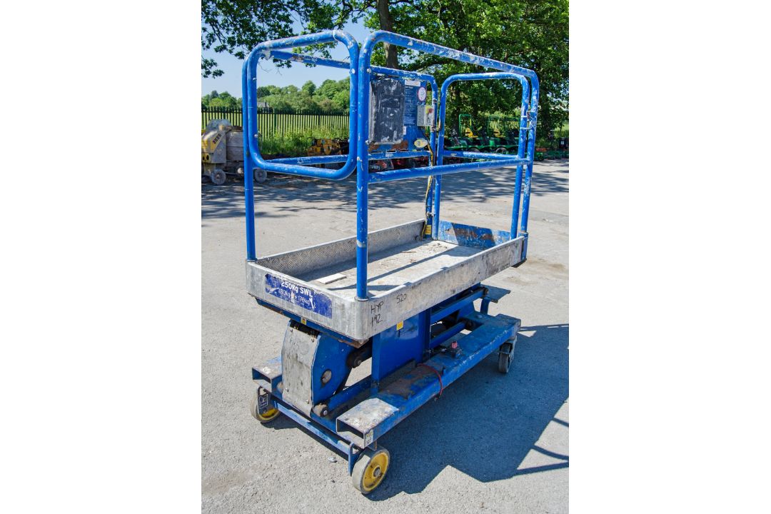 Power Tower battery electric push around scissor lift access platform Year: 2011 S/N: 16073111A - Image 1 of 6