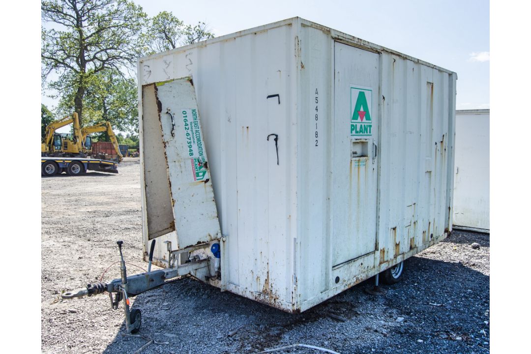 12 ft x 8 ft steel anti-vandal mobile welfare site unit Comprising of: Canteen area, toilet & - Image 2 of 11