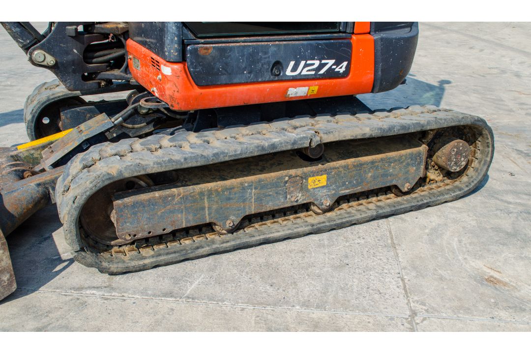 Kubota U27-4 2.7 tonne rubber tracked mini excavator Year: 2016 S/N: 58743 Recorded Hours: 3288 - Image 10 of 21