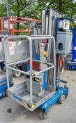Genie AWP-30S battery electric push around vertical mast access platform Year: 2012 S/N: AWP12-72766