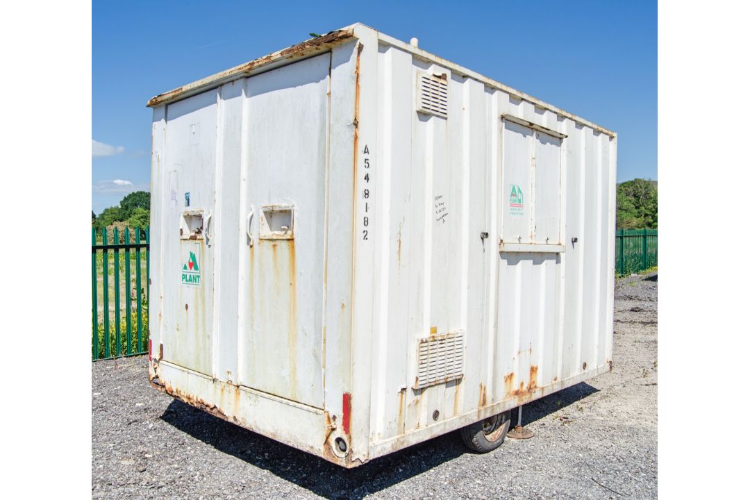 12 ft x 8 ft steel anti-vandal mobile welfare site unit Comprising of: Canteen area, toilet & - Image 4 of 11